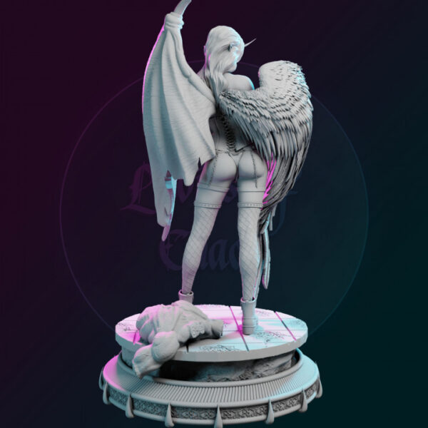 Noctha fallen angel succubus Ladies of Chaos back view
